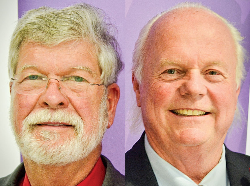 Rep. Joe Sam Queen (left) is seeking his fourth term in the North Carolina House of Representatives. Mike Clampitt defeated Joe Sam Queen in 2016, but lost to him in 2018. Cory Vaillancourt photos