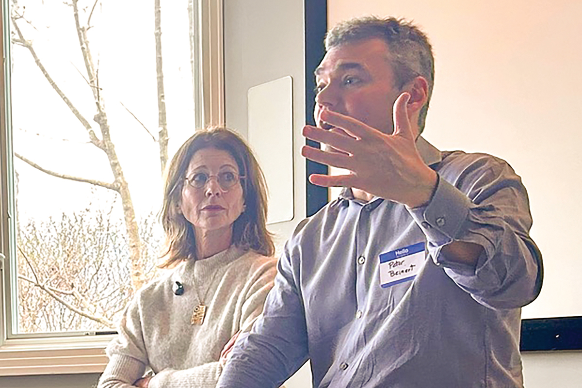 Beinart and Steiner spoke at the Gaza Soup Kitchen fundraiser.  