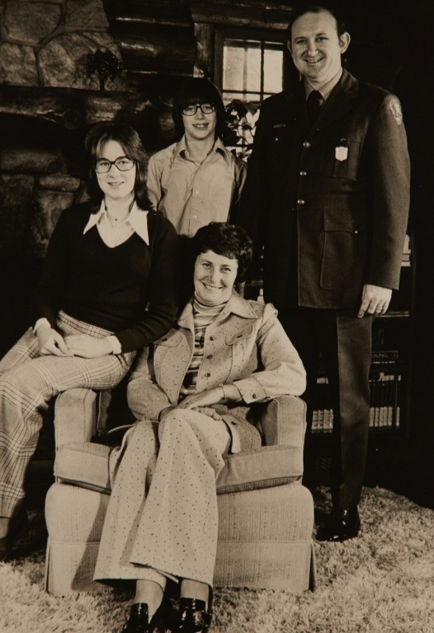 The Everhardt family. Back row: Phil Everhardt, Gary Everhardt. Front row: Karen Everhardt, Nancy Everhardt.  