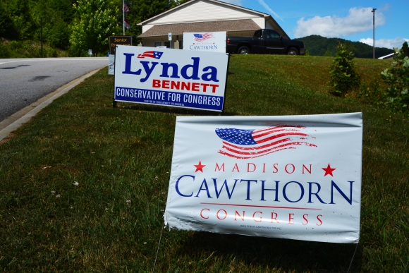 Lynda Bennett or Madison Cawthorn will face Democrat Moe Davis in the November General Election. 