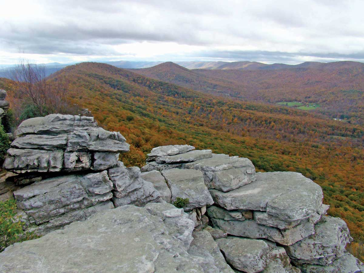 The Great Eastern Trail offers sweeping autumn views of Trout Run Valley in West Virginia. GETA photo