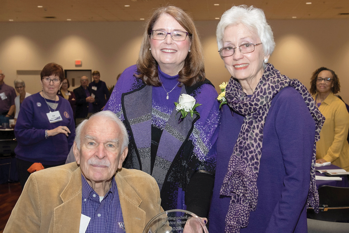 Phil and Connie Haire with Chancellor Kelli Brown. Donated photo