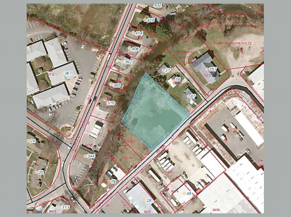 More parking could be coming to Frog Level. Haywood GIS photo