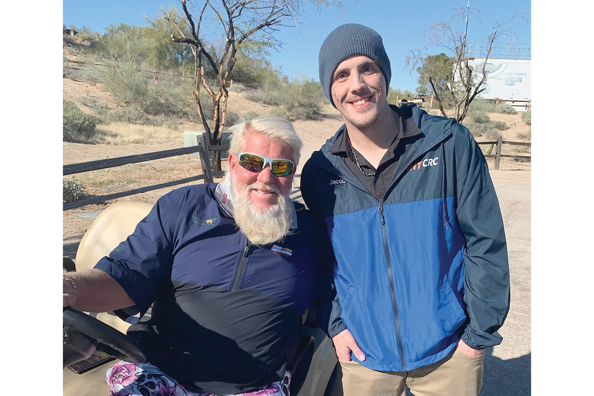 Singleton got to meet golfing legend John Daly at a tournament a few years ago. Donated photo