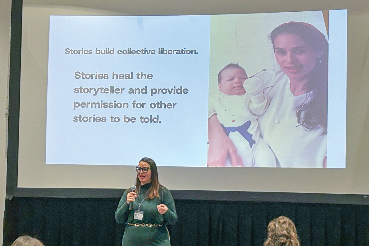 REACH of Haywood County Executive Director Sara Vogel talks about the importance of sharing stories. 
