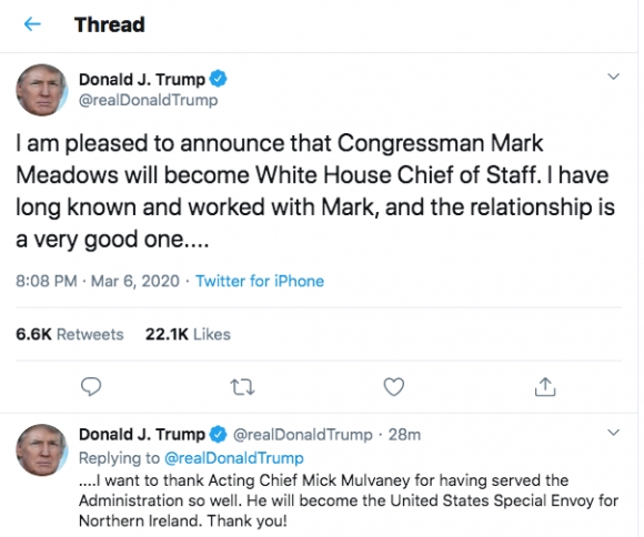 Breaking: NC11 Rep Mark Meadows to become President Trump’s next chief of staff