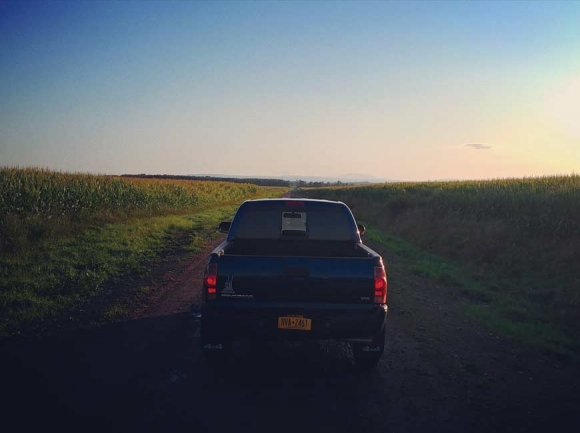 Parked along the Hayford Road. (photo: Garret K. Woodward)