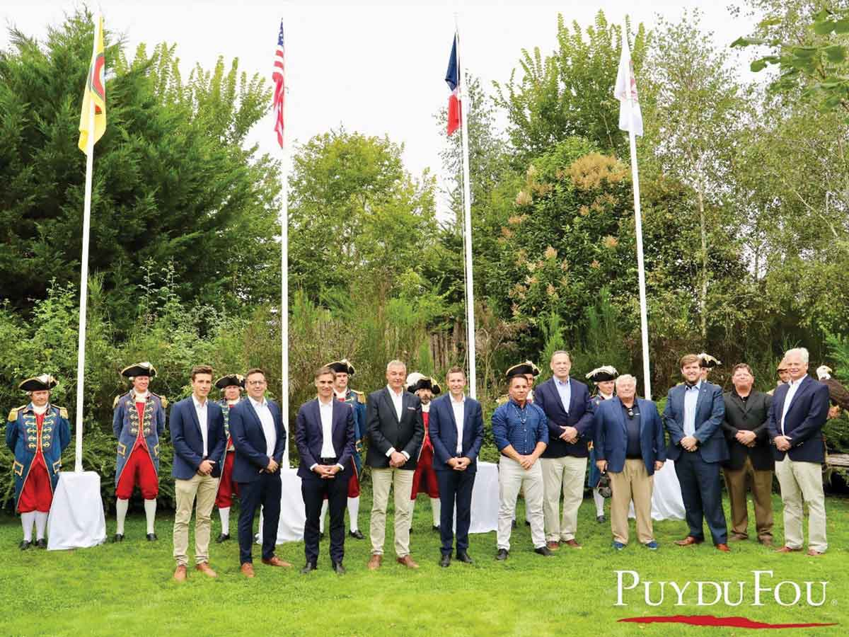 Leaders from the Eastern Band of Cherokee Indians, Puy du Fou and Kituwah LLC gather during a visit in France to discuss the partnership. Donated photo 