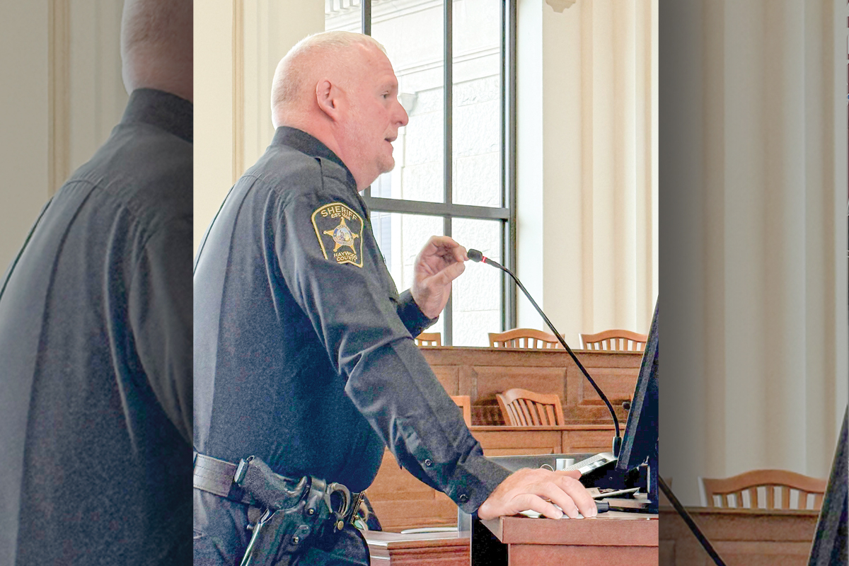 Haywood County Sheriff Bill Wilke addressed commissioners during their June 1 regular meeting. 