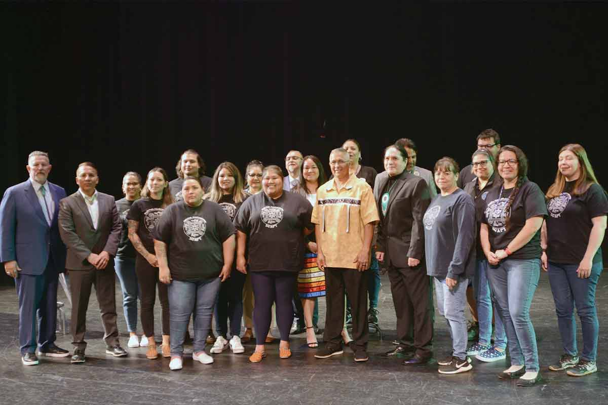 Candidates stand with the Right Path Leadership Alumni, who hosted the debate.