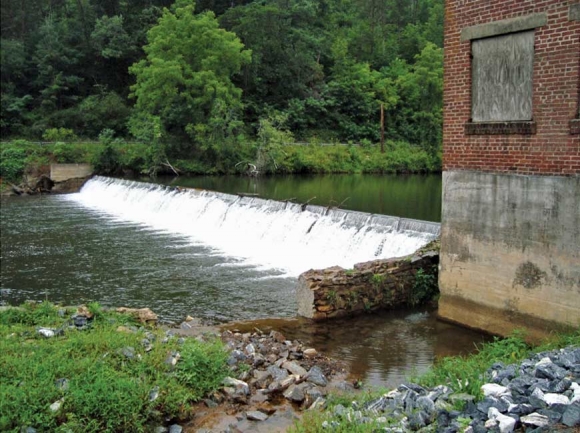 The Cullowhee Dam, built in 1930, straddles the Tuckaseigee River. Donated photo