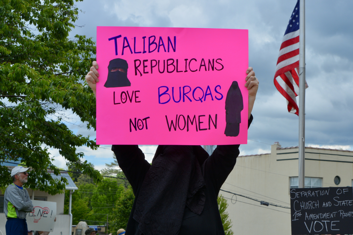 Demonstrators gather in support of reproductive rights, almost 50 years after Roe v. Wade was decided by a 7-2 vote of the U.S. Supreme Court. Cory Vaillancourt photos