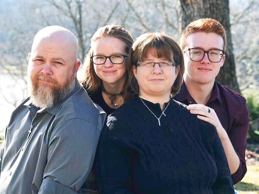 Eric, (above, from Left) Keri, Austin and Jessy Hill. Donated photo