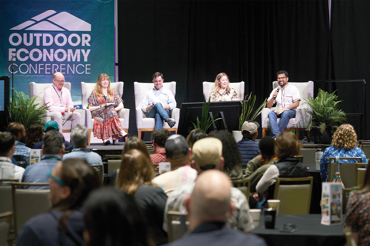 A panel discusses key policies to advancing the outdoor economy during a session Wednesday, Sept. 20.  David Huff photo