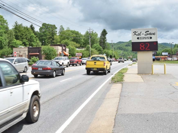 N.C. 107 is Sylva’s main commercial corridor, but it’s also an increasingly crowded road that’s long been in need of updating. Holly Kays photo