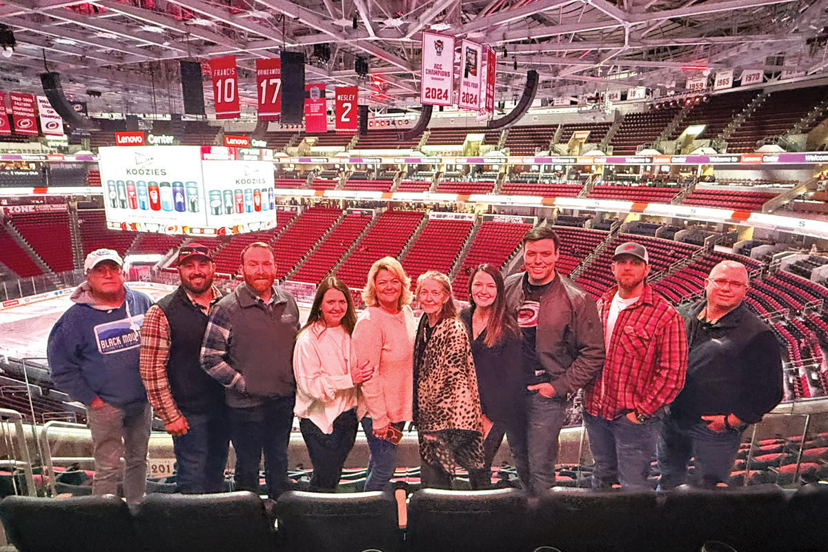 Smathers and his wife, along with Alderwoman Gail Mull, joined seven town employees in the suite. Kyle Perrotti photo