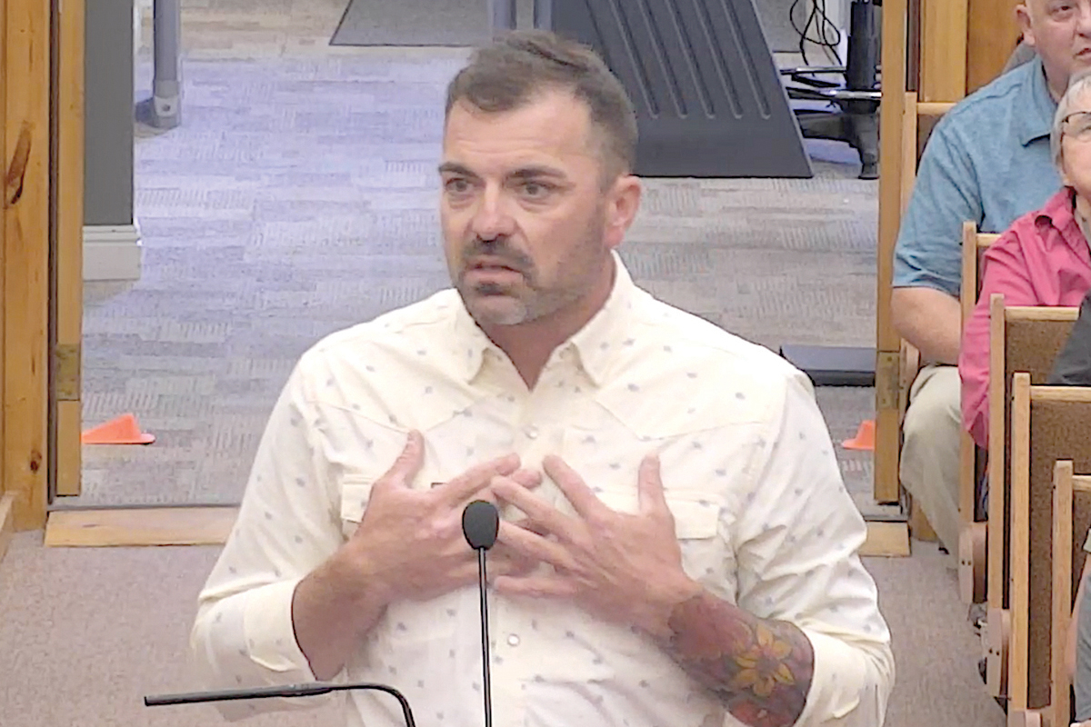 Qualla Enterprises General Manager Forrest Parker speaks  during the Tribal Council discussion July 13. EBCI Livestream photo