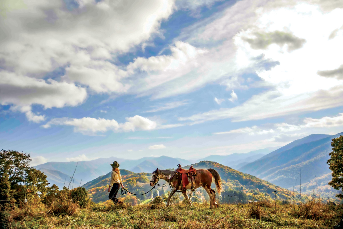 The natural beauty and splendor of the Cataloochee Ranch in Maggie Valley highlights a rollercoaster year where all of us are embracing what we truly love and value in WNC. Brie Williams Photography