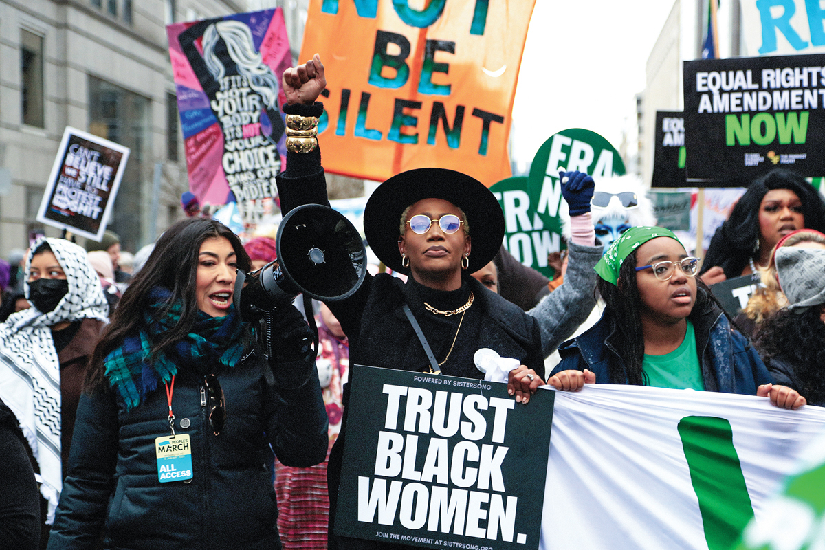 People’s March organizers estimated more than 50,000 people showed up to the action on Jan. 18 in Washington, D.C. Jeffrey Delannoy photo