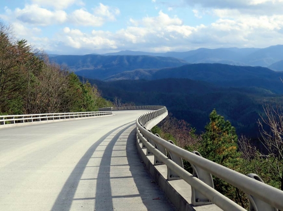 The new Foothills Parkway section completes a project that began in 1966. NPS photo