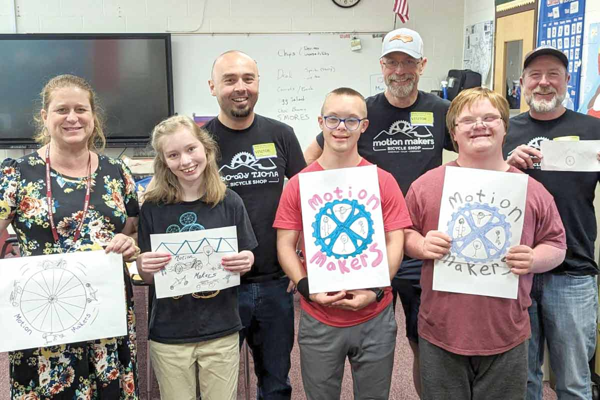 From left. Top row: Josh Haigler, Kevin Hessler, Bernard Hinker. Bottom row: Kim Holt, Eeva Haigler, Josiah Bjerkness and Nolan Griggs.