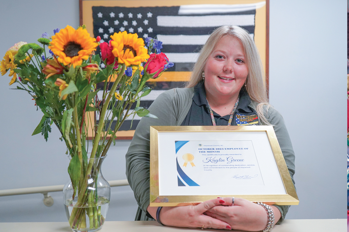 Kaylin Greene was recognized as the Haywood County Sheriff’s Office October Employee of the Month. 