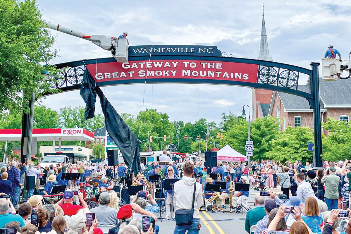 Generations of locals and visitors will upon arrival to Waynesville be greeted by a handsome decorative arch, just as in generations past. Cory Vaillancourt photo