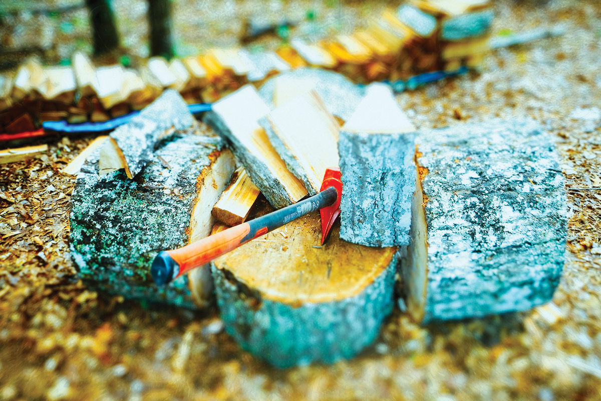 ‘And every piece I squarely hit / Fell splinterless as a cloven rock.’ Robert Frost. 