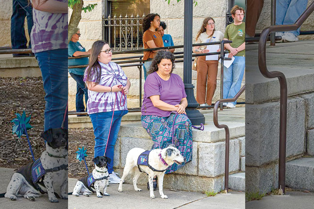 Members of the community turned out to raise awareness surrounding the increase in child abuse cases in Haywood County. Quintin Ellison photo