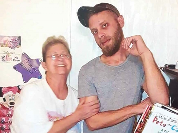 Justin Mitchell pictured with his grandmother, Loretta Farrow. Donated photo