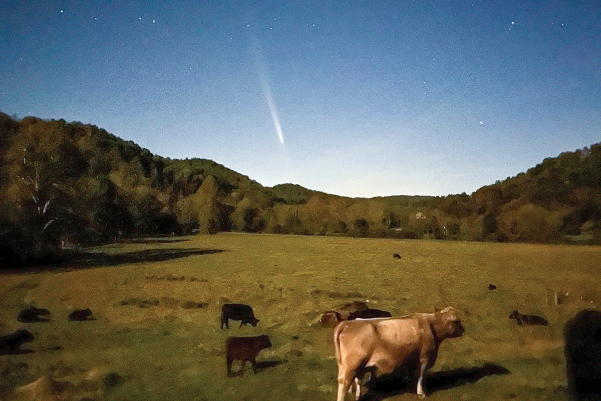 Tsuchinshan-ATLAS streaked across the sky in Western North Carolina on the evening of Oct. 15. Becky Kornegay photo