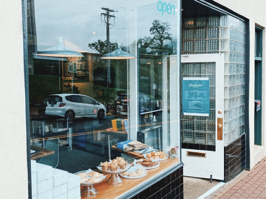 Orchard Coffee moved its bar to the front window to cope with COVID restrictions.