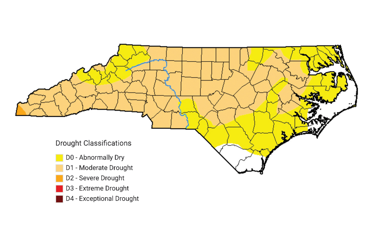 The entire SMN coverage area is in a moderate drought.