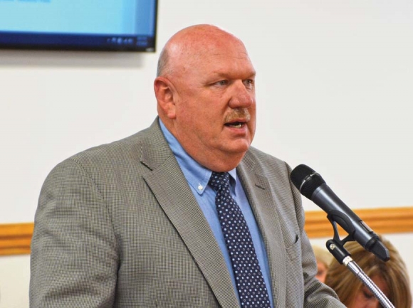 New Haywood County Schools Superintendent Dr. Bill Nolte expresses his appreciation at being selected by the board July 3. Cory Vaillancourt photo