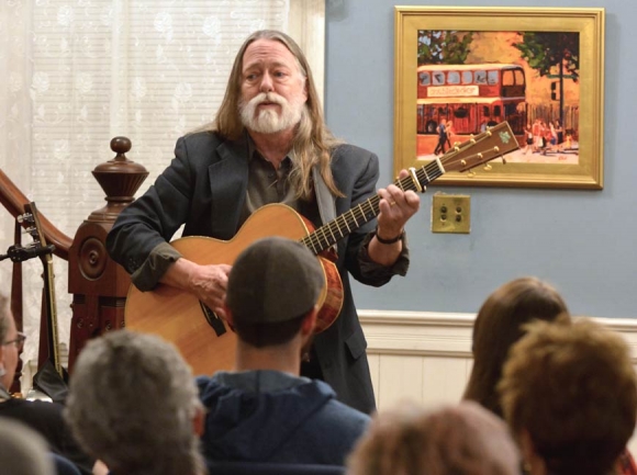 Scott Ainslie performing on March 17 at the Boone-Withers House in Waynesville. Garret K. Woodward photo