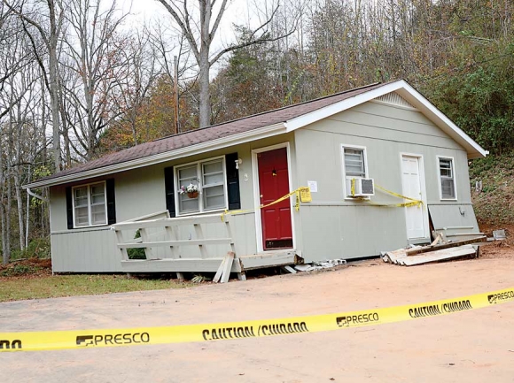 One of the 12 houses at Catamount Homes has been condemned following an Oct. 31 landslide resulting from construction at the WCU Millennial Apartments project. Holly Kays photo
