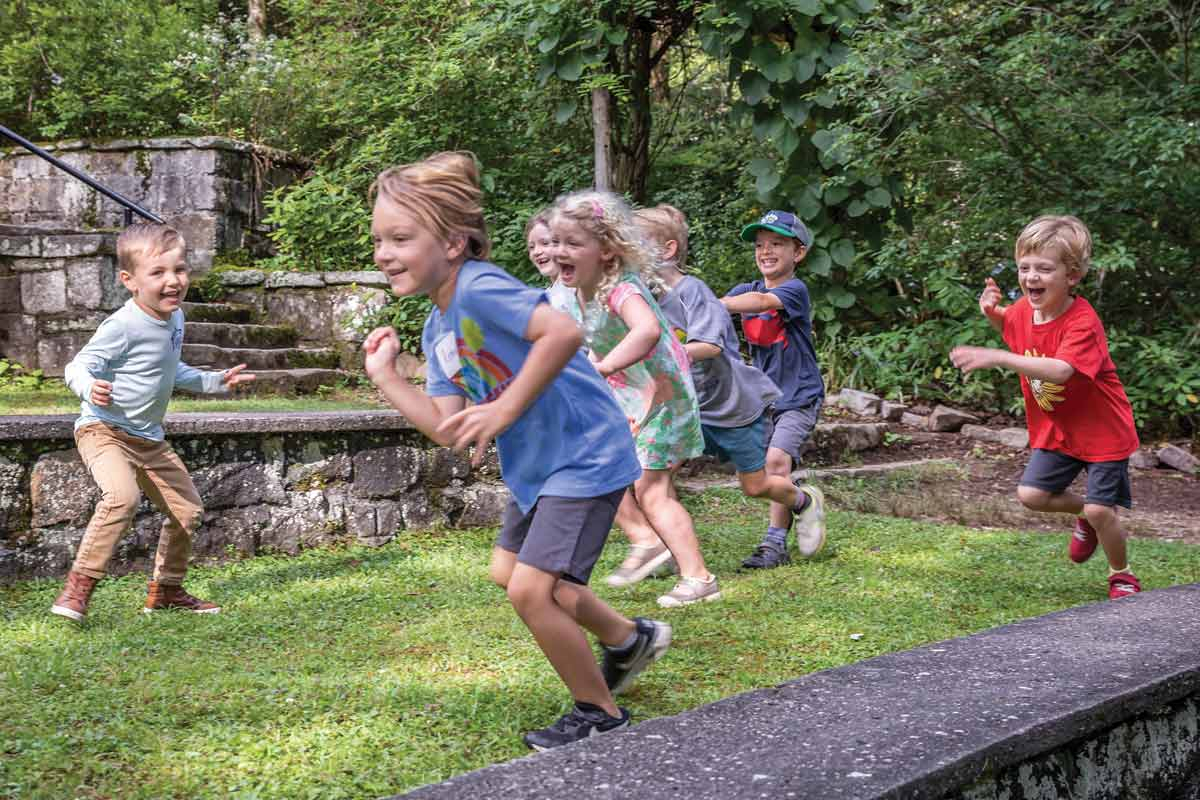 Children play outside at Highlands Nature Center. Colleen Kerrigan photo 