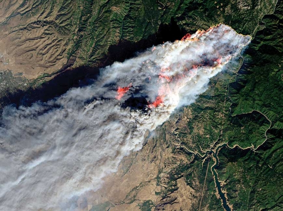 Photo of Camp Fire. NASA photo