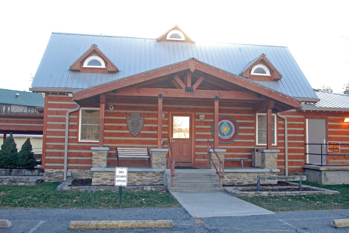 The Cherokee Council House hosts Tribal Council’s  monthly meetings. File photo