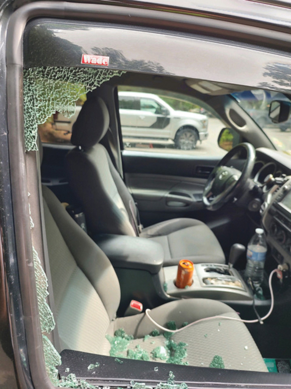 Garret’s truck was recently broken into in Raleigh. Garret K. Woodward photo