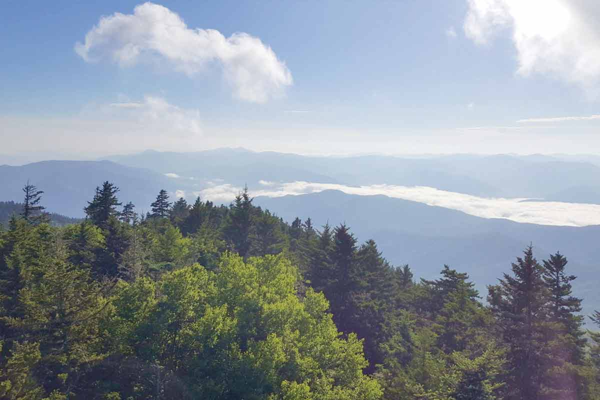 A sweeping view spreads from an observation tower along the Benton MacKaye Trail. Rob Burgess photo