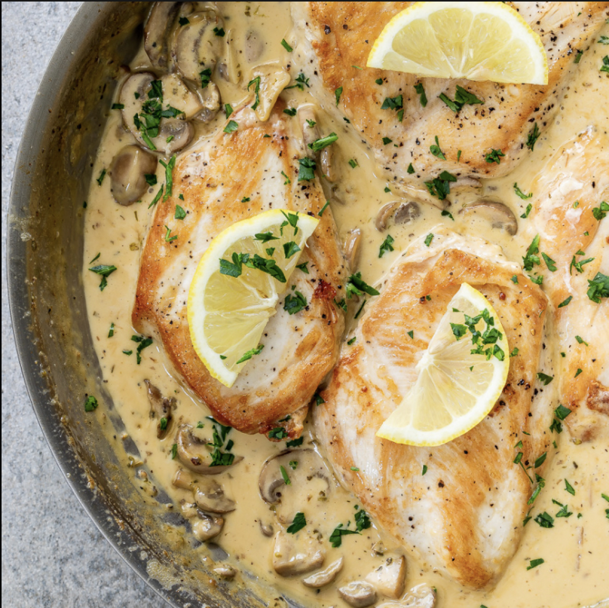 Lemon Mushroom Chicken