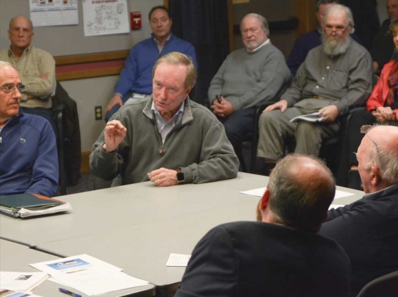 Paul Robshaw, of Vision Cashiers, makes his case to commissioners March 7. Holly Kays photo