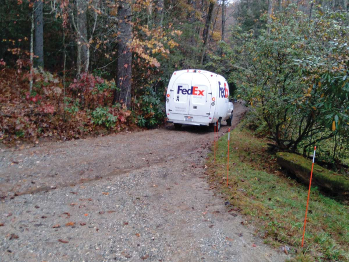 Jim Smith took this photo of what is allegedly Bufkin’s truck trespassing on their property. The Smiths believe he was casing their home while on his delivery route.