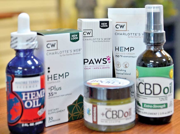 Kim’s Pharmacy in Waynesville offers a variety of CBD products for people and pets. Cory Vaillancourt photo