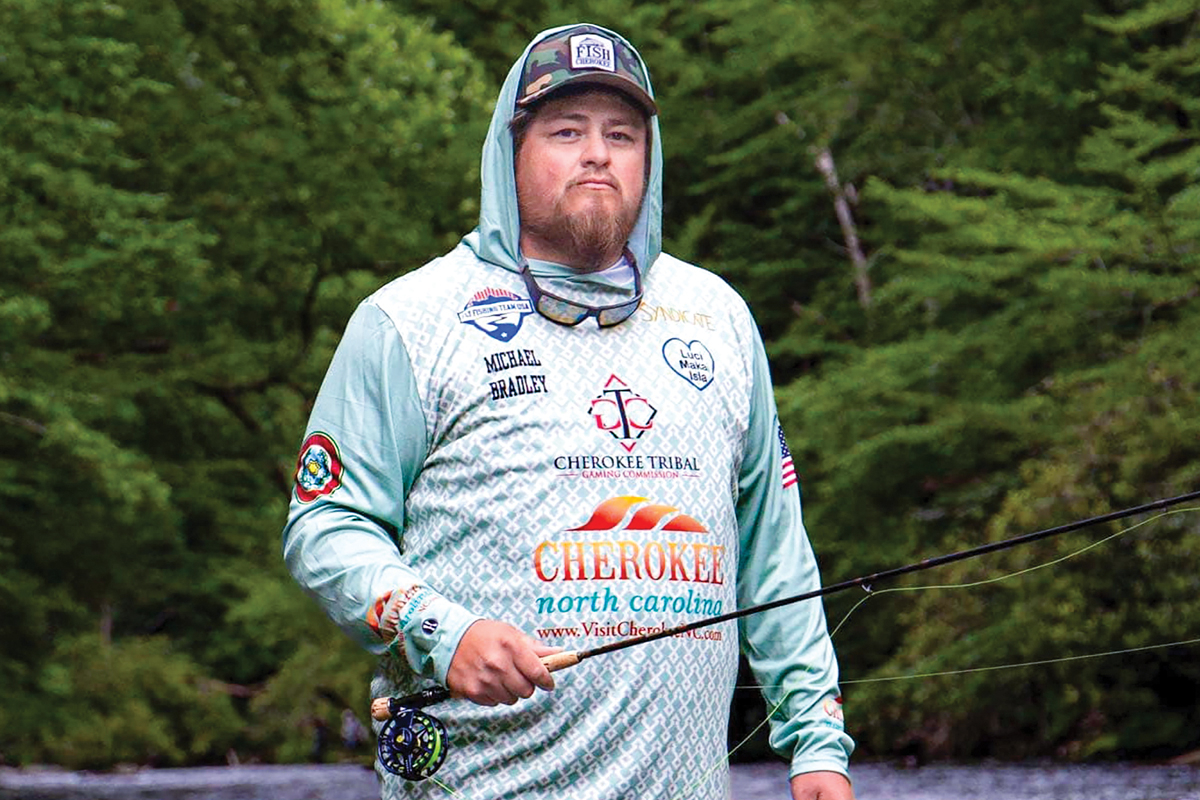 Michael Bradley lives for the moments in the creek, and his dedication to the sport of fly fishing has taken him places he’d never dreamed of. Madison Hye Long photo, courtesy of Visit Cherokee