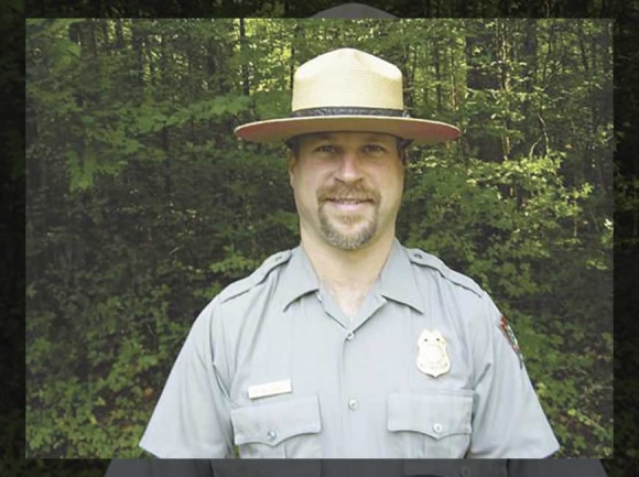 Greg Wozniak appears in a 2009 photograph published in The Saratogan following his selection as chief ranger of Saratoga National Historical Park in New York. Photo courtesy The Saratogan