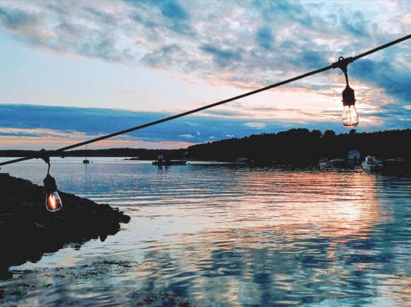 Sunset in New Harbor, Maine. (photo: Garret K. Woodward)