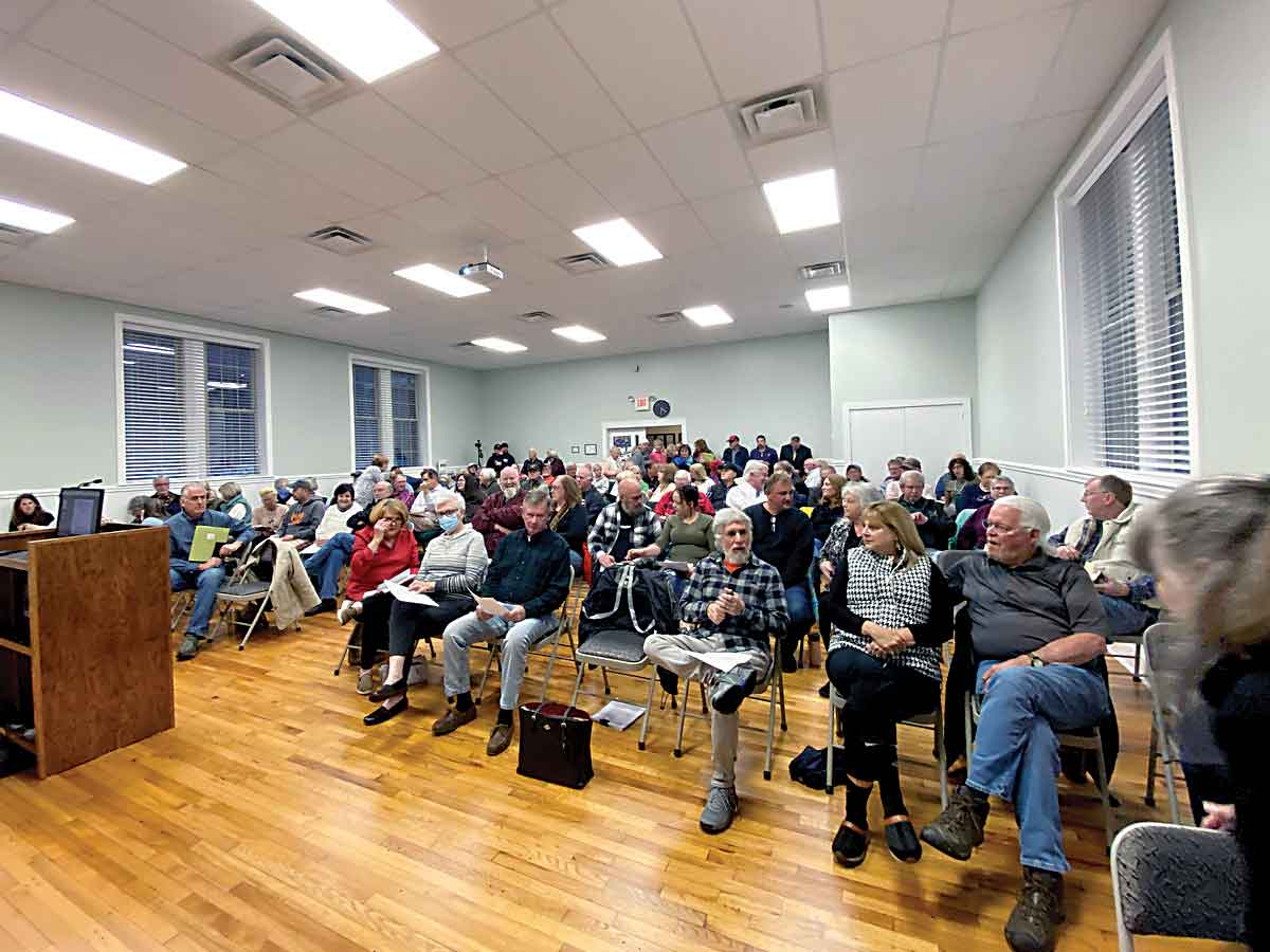 Town Hall was packed for the March meeting of the Maggie Valley Board of Aldermen. Hannah McLeod photo