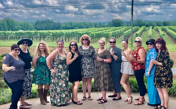 WOW members at a recent social at a winery. 